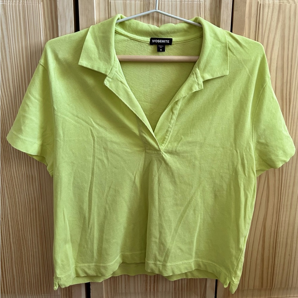 James Perse Yosemite cropped polo shirt